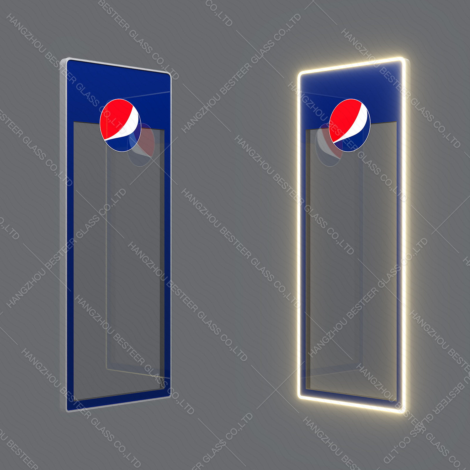 LED Display Glass Door for Beverage Refrigerator