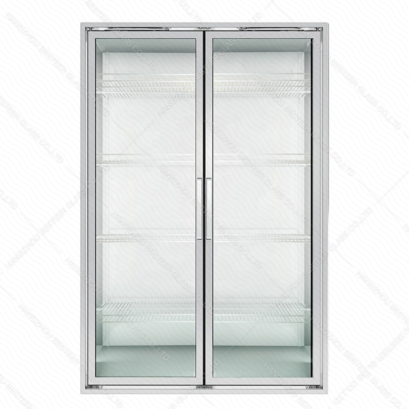 Side by Side Aluminum Frame Display Glass Door for Cold Room System