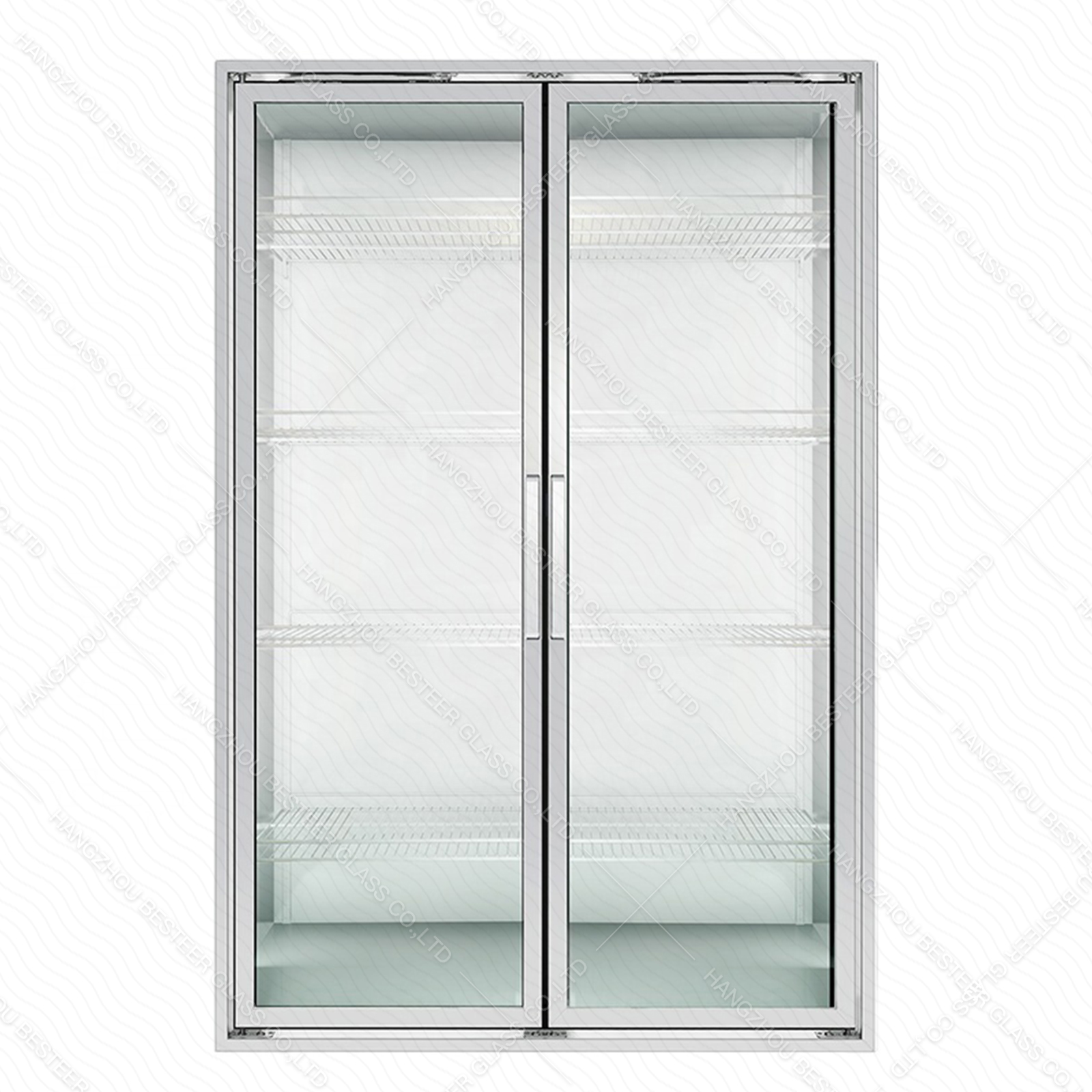 Side by Side Aluminum Frame Display Glass Door for Cold Room System