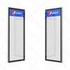 Display Drinks Cooler PVC Frame Silkscreen Glass Door