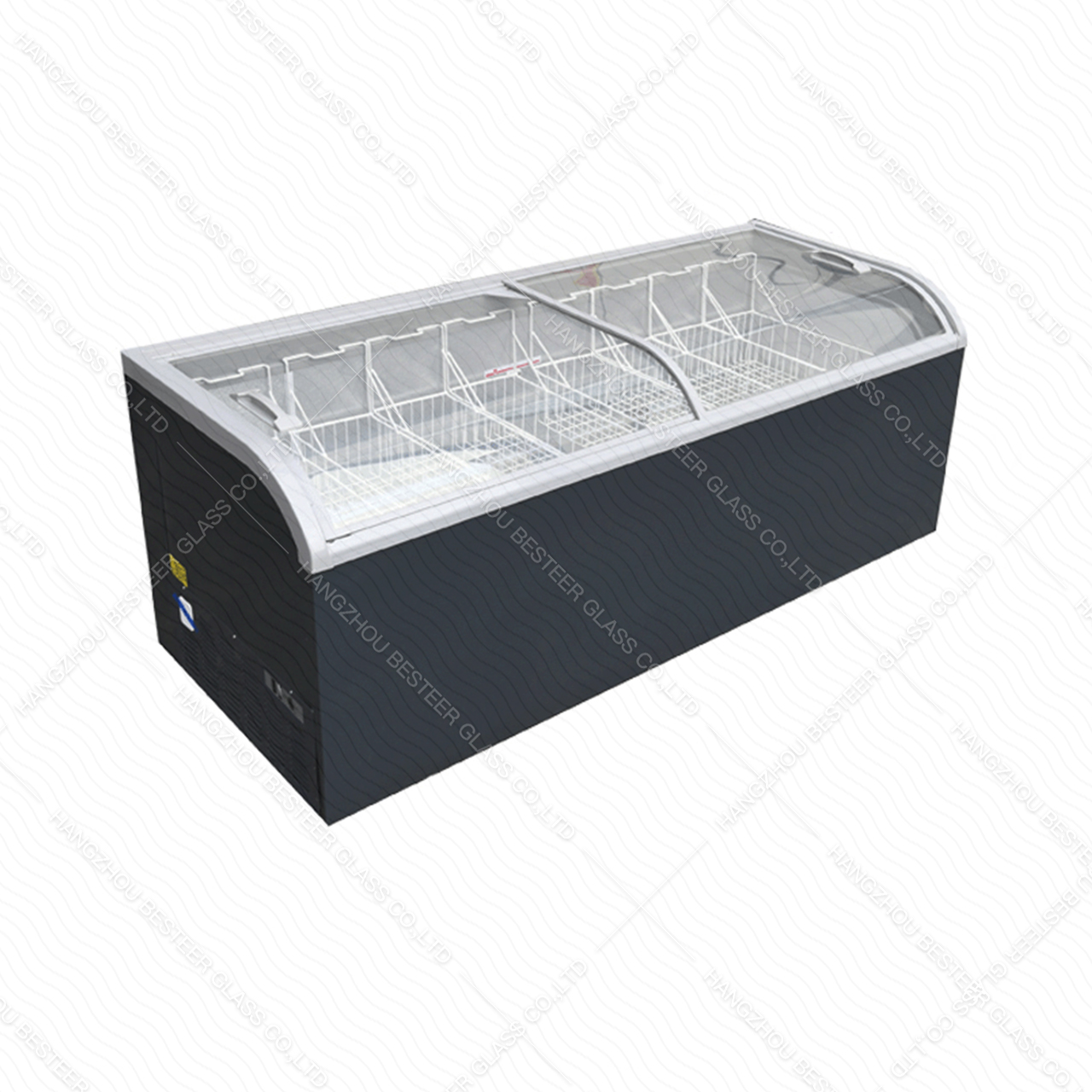 Chest Freezer Glass Door for Combined Supermarket Island Cabinet
