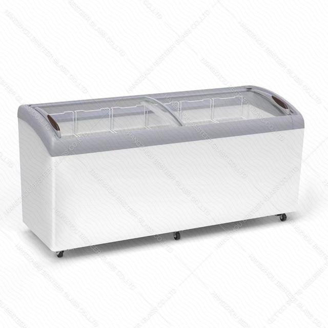 Glass door & frame for commercial display deep freezer