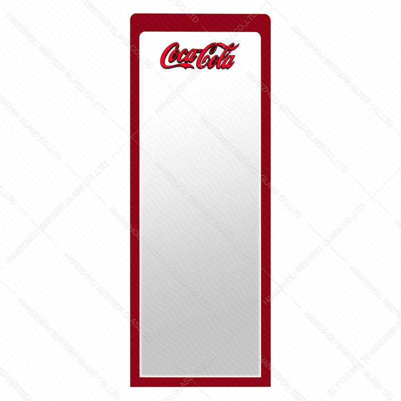 3D Illuminated Logo Glass Door for Coca cola Refrigerated showcases